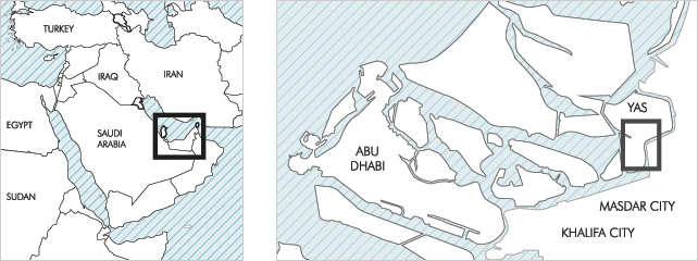 Yas Marina, Location Map